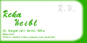 reka weibl business card